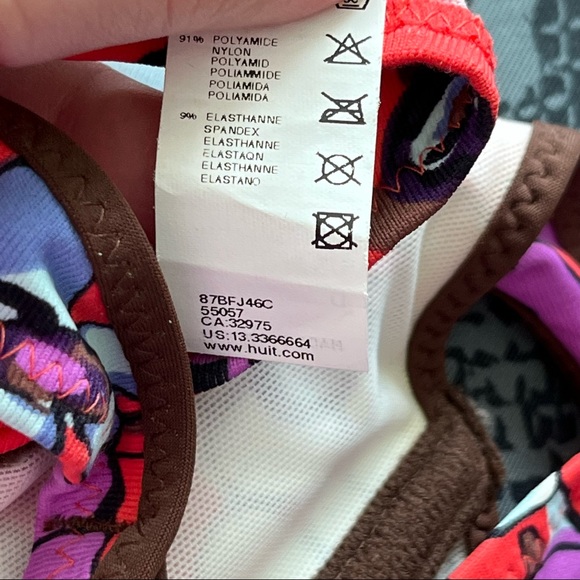 Huit France Floral Neon Bikini Top - Picture 6 of 6